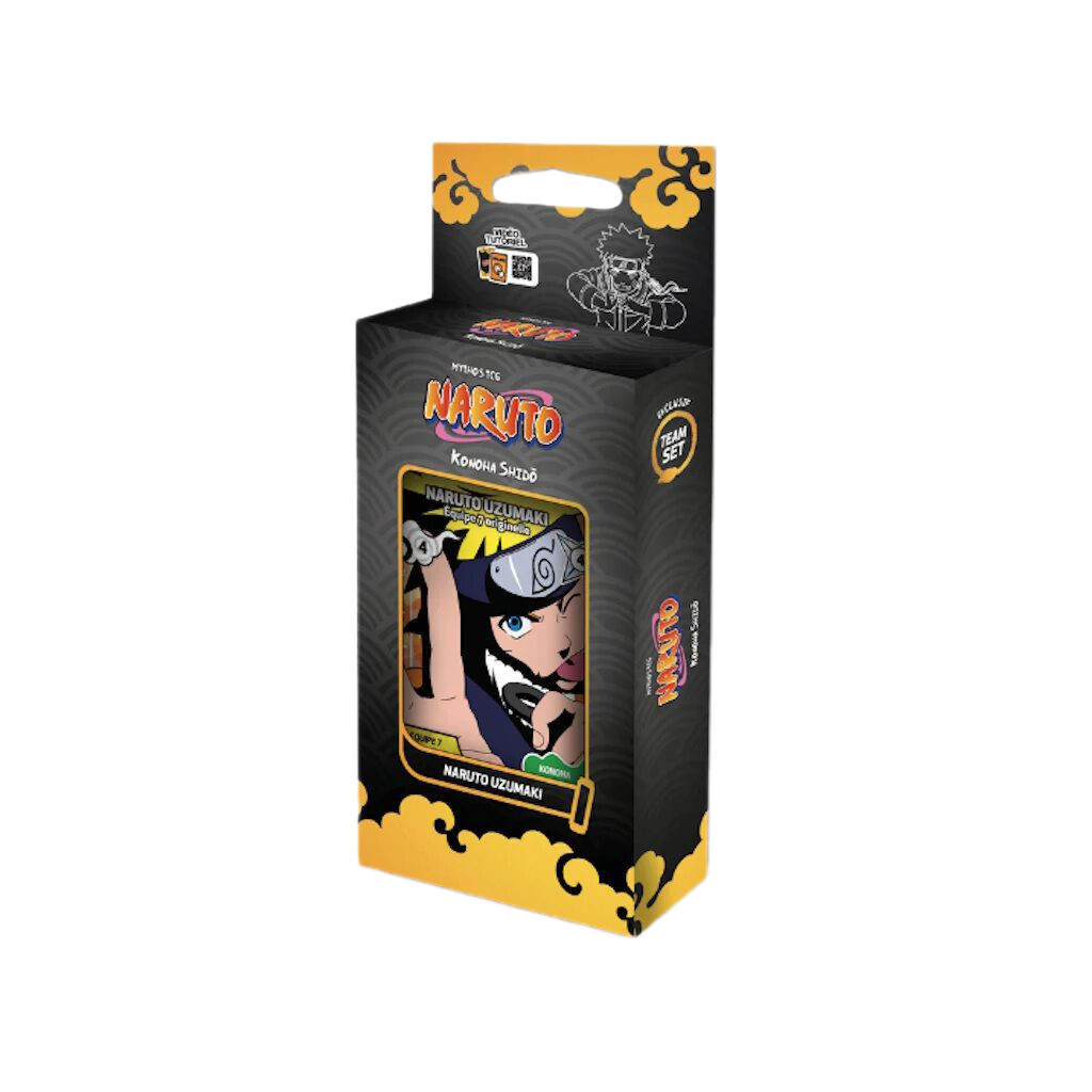 Pack Naruto Mythos Konoha Shidō 2ª Edição — Booster Box 24 Packs + Team Set