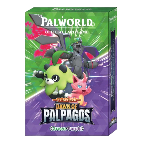 Palworld Official Card Game- Trial Deck Dawn of Palpagos Green & Purple-EN