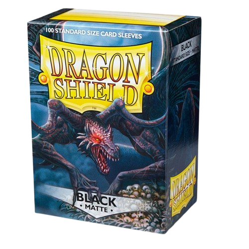 Dragon Shield Matte — Black | 100 Sleeves | 63 x 88 mm (Standard)