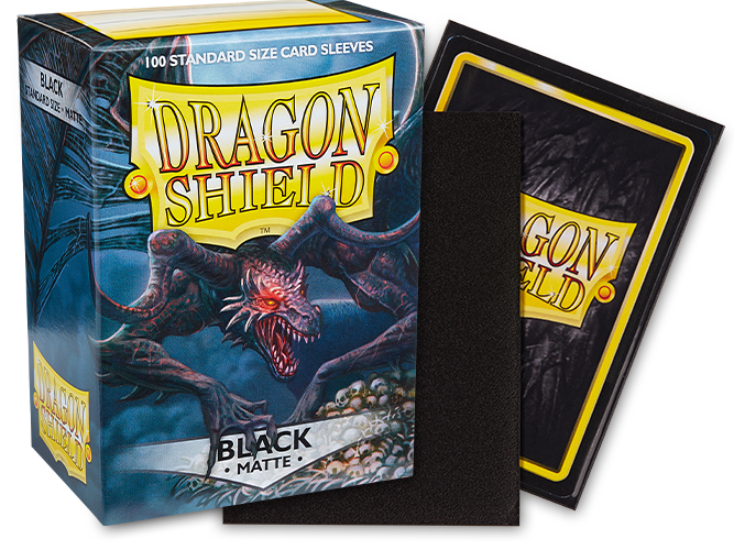 Dragon Shield Matte — Black | 100 Sleeves | 63 x 88 mm (Standard)