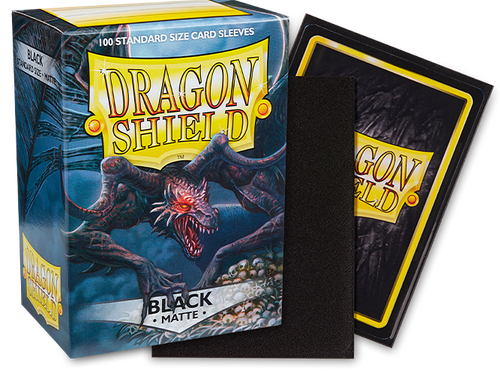 Dragon Shield Matte — Black | 100 Sleeves | 63 x 88 mm (Standard)