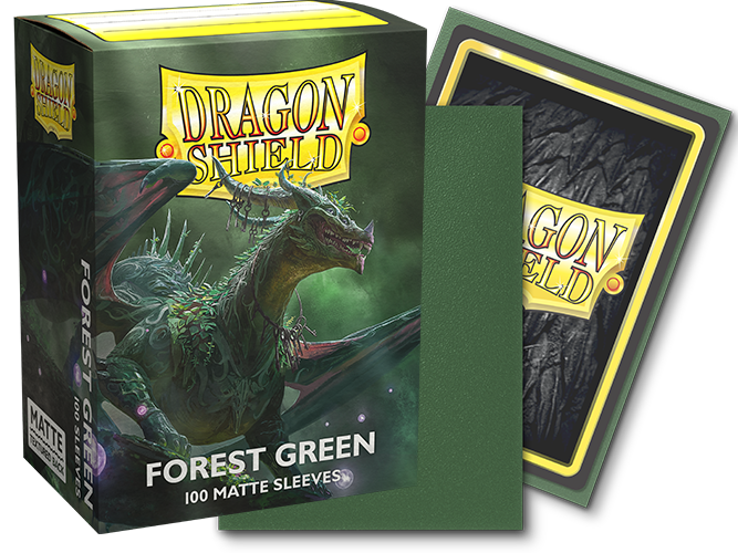 Dragon Shield Matte — Forest Green | 100 Sleeves | 63 x 88 mm (Standard)