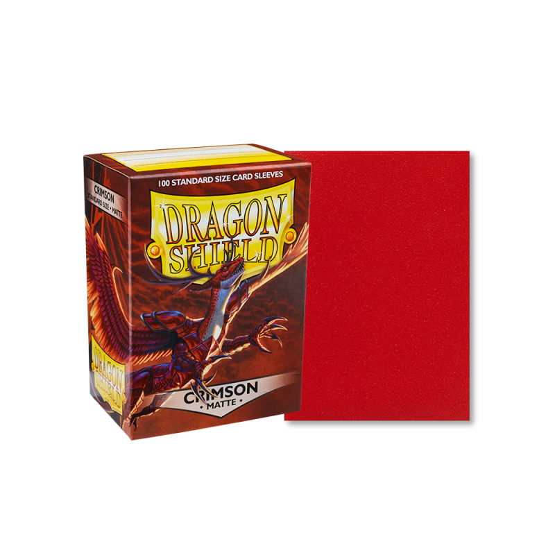 Dragon Shield Matte — Crimson | 100 Sleeves | 63 x 88 mm (Standard)
